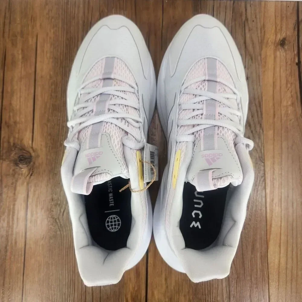 Adidas Bounce Alphaedge+ IF7286 Womens Size 9.5 Gray Pink Running Sneakers Shoes